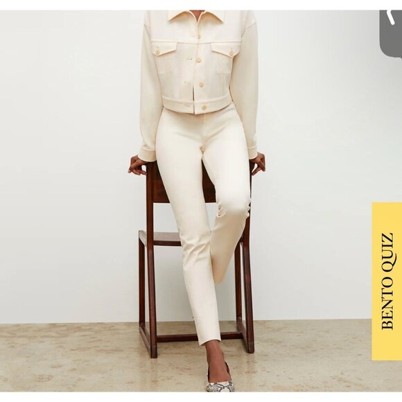 MM Lafleur The Hockley better than denim pants, Cream, Size 2 - Picture 1 of 15